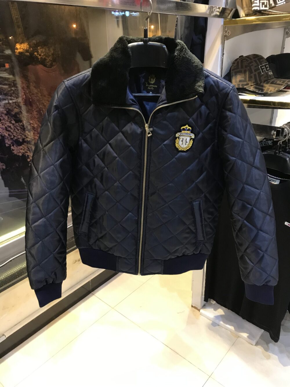 BLNR Blue Parachute Quilted Jacket